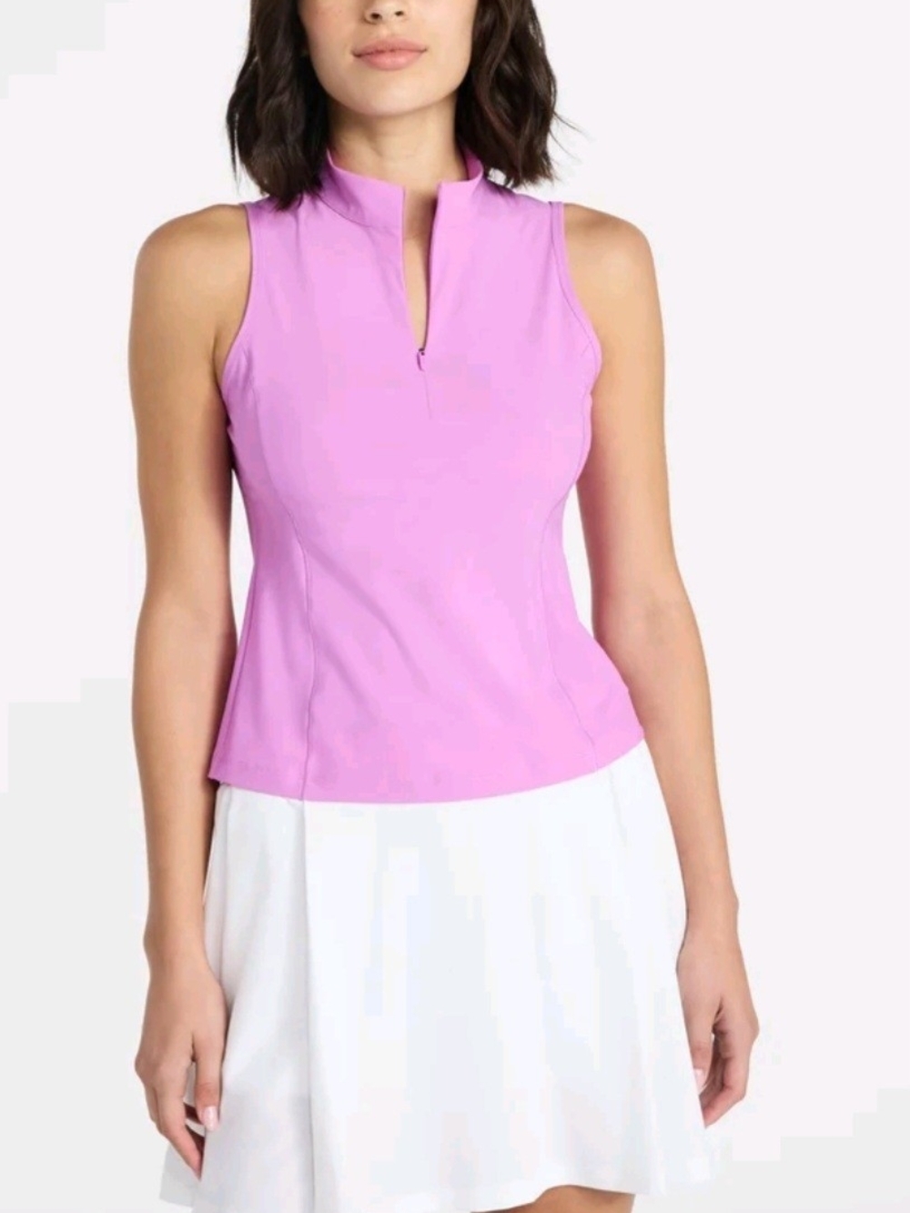 Avia Sleeveless Mock Neck Athletic Top in Orchid Pink